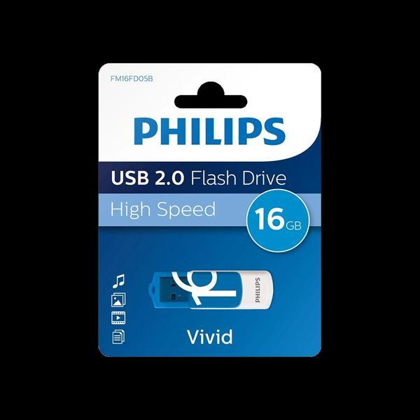 Phılıps Fm16fd05b, 16gb, Usb 2.0, Vivid, Okyanus Mavisi, Flash Disk - Image 1