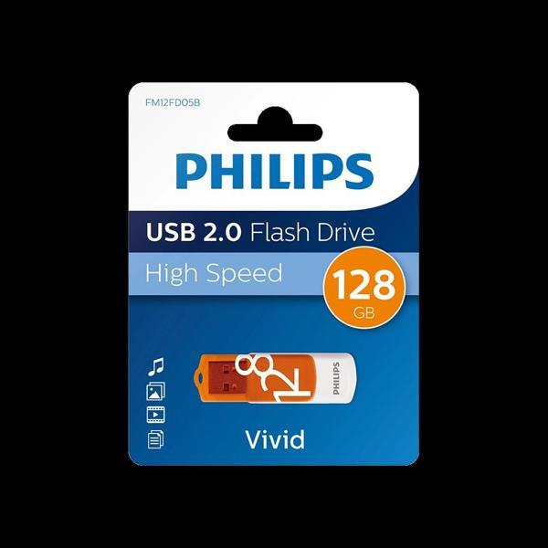 Phılıps Fm12fd05b, 128gb, Usb 2.0, Vivid, Turuncu, Flash Disk - Image 1