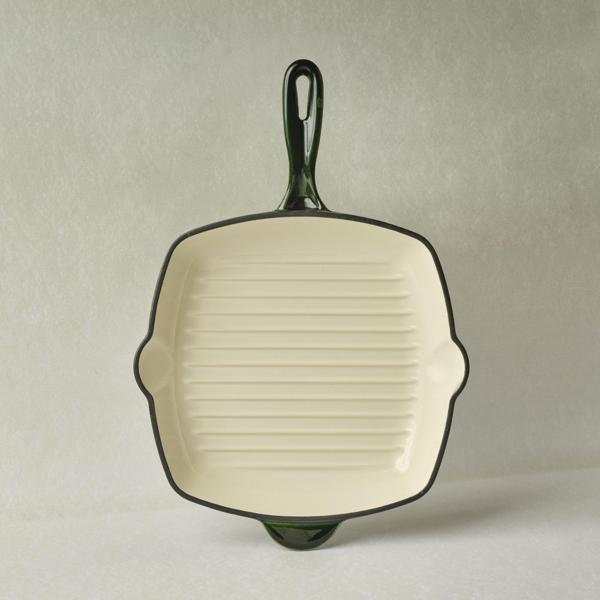 Karaca Heritage Demir Döküm Emayeli Grill Tava Yeşil 26 cm - Image 1