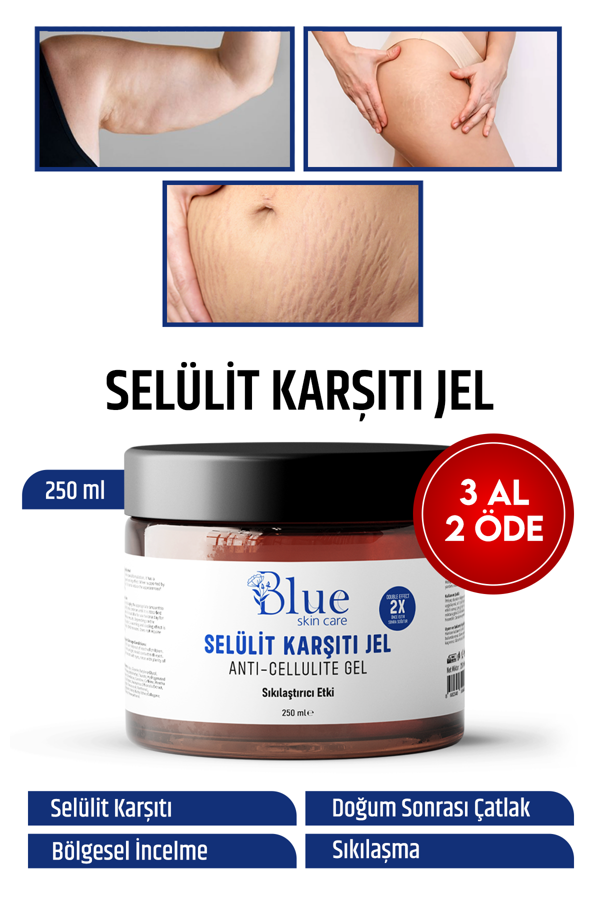 Kalça Göğüs Basen -Sıkılaştırıcı- Bölgesel İncelme-Çatlak Ve Selülit Kremi Jel 250 ML - Image 1