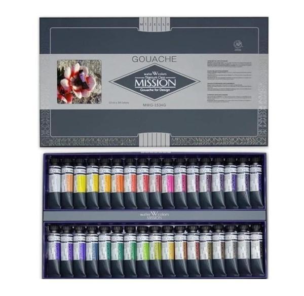 Supertrend Titanium Class Pigment Tüp Guaj Boya Seti 15 ml. x 34 Renk - Image 1