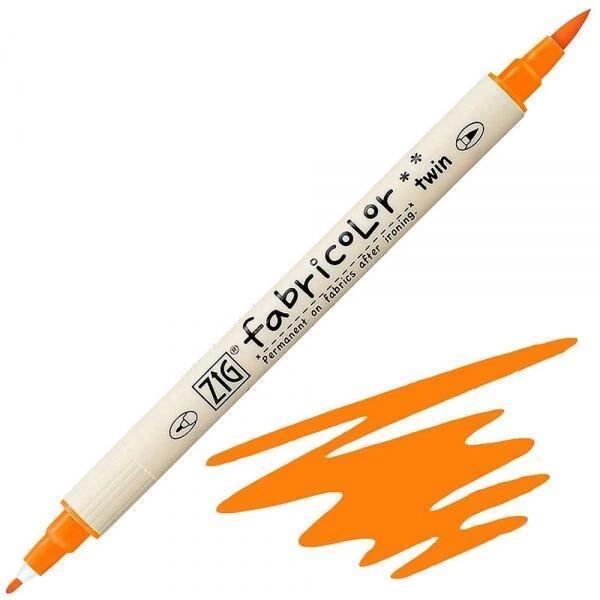 Supertrend Fabricolor Twin Çift Uçlu Kumaş Tekstil Boyama Kalemi ORANGE - Image 1