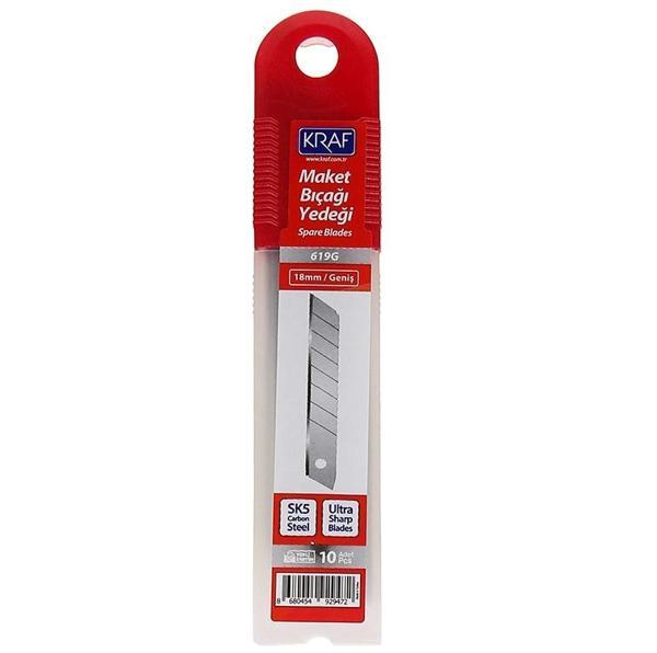 Supertrend Maket Bıçağı Yedeği Geniş Ultra Karbon Çelik SK5 10'lu Tüp - Image 1