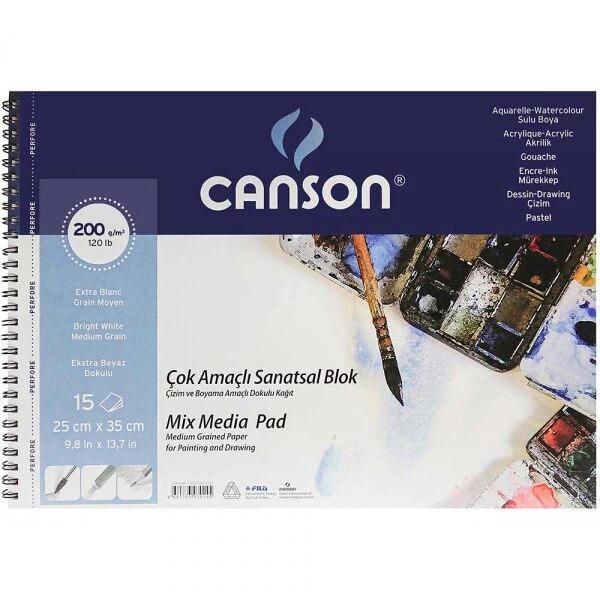 Supertrend Finface Çok Amaçlı Sanatsal Resim ve Eskiz Çizim Defteri 200 gr. 35x50 cm. 15 Sayfa - Image 1