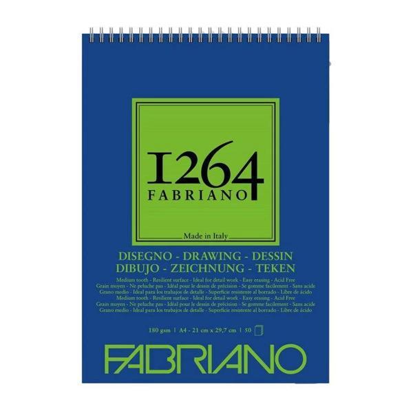 Supertrend 1264 Drawing Paper Üstten Spiralli Eskiz Çizim Defteri 180 gr. A4 50 yaprak - Image 1