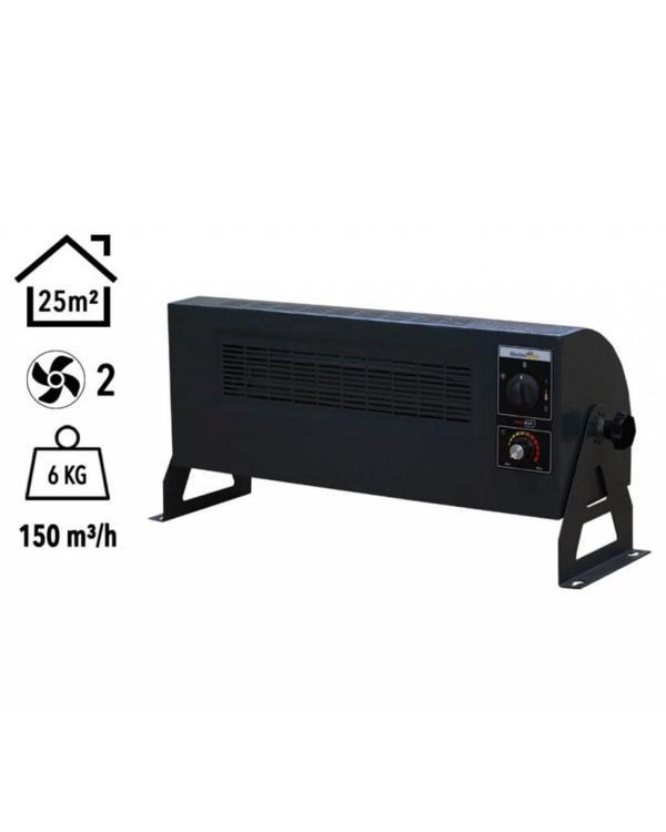 Heatbox HB3602000F 360 2000W Monofaze Elektrikli Fanlı Isıtıcı Füme - Image 1