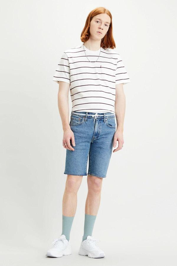 Erkek Mavi Slim Jean Şort 412 39387 0003 - Image 1