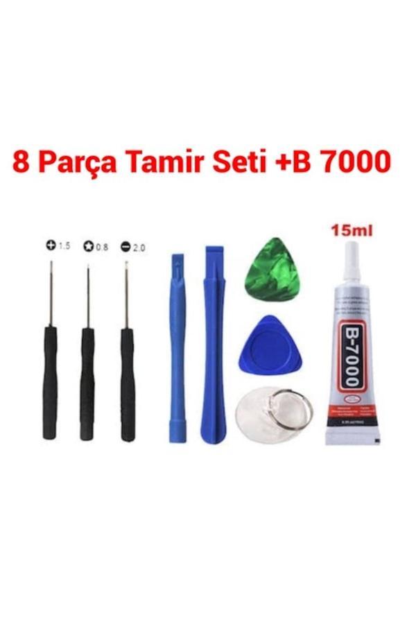 Telefon Ekran Açma Seti Tamir Kiti 8 Parça Sökme Takımı+B7000 (432042630) - Image 1