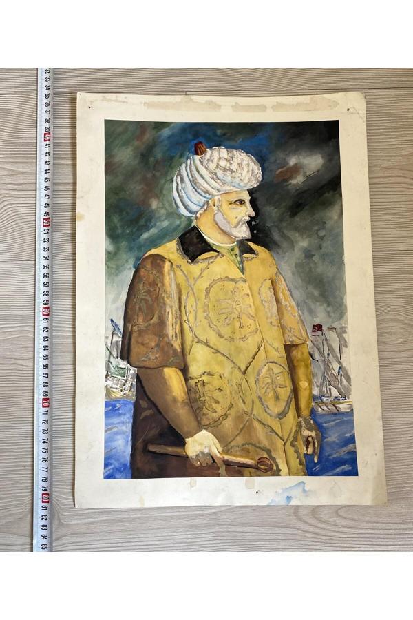 Sanat Taciri Sulu Boya Resim Kağıt Üzeri Sulu Boya Resimler N076 - Image 1