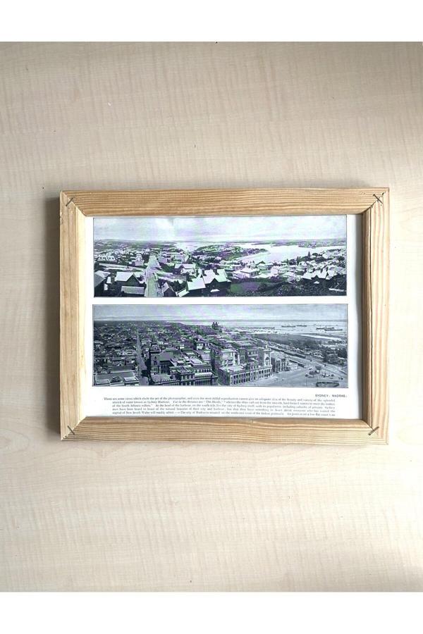 Sanat Taciri Camsız Çift Taraflı Ahşap Çerçeveli Dijital Baskı Resim Tablo Sydney Ve Durban - Image 1