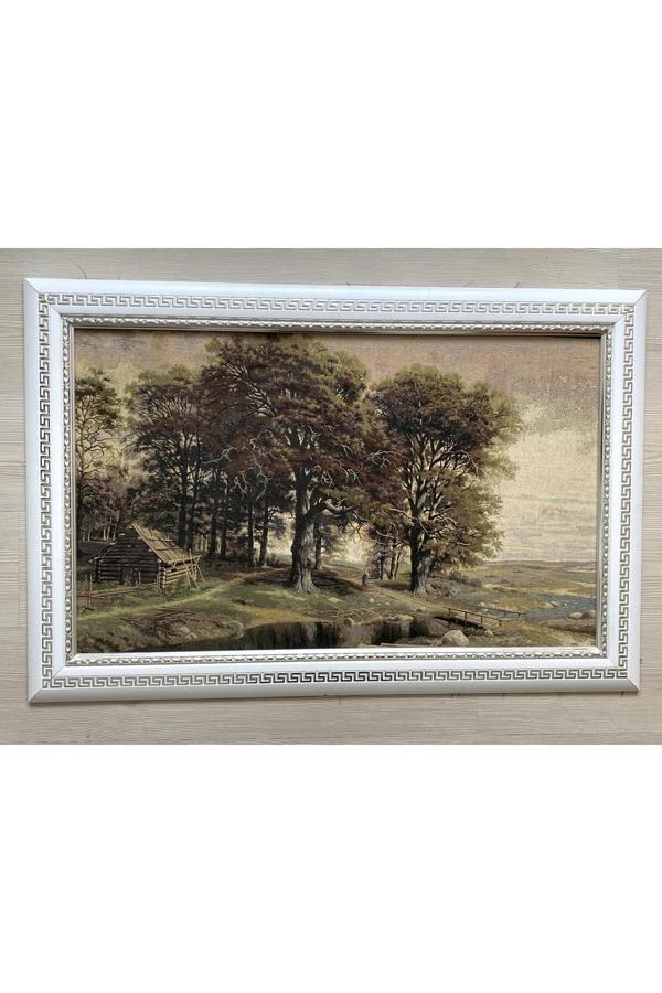 Sanat Taciri 70X105Cm Dağ Evi Temalı Etamin Tablo Dokuma Avrupa Dokuma Tablo Muhteşem Renkler - Image 1
