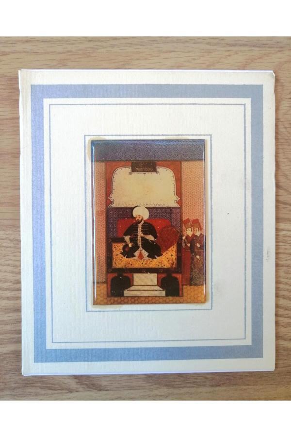 Sanat Taciri 16. Yüzyıl Topkapı Sarayı Müzesi Osmanlı Minyatürü Padişah Huzurunda Ulufe Dağıtılması Kartpostal - Image 1