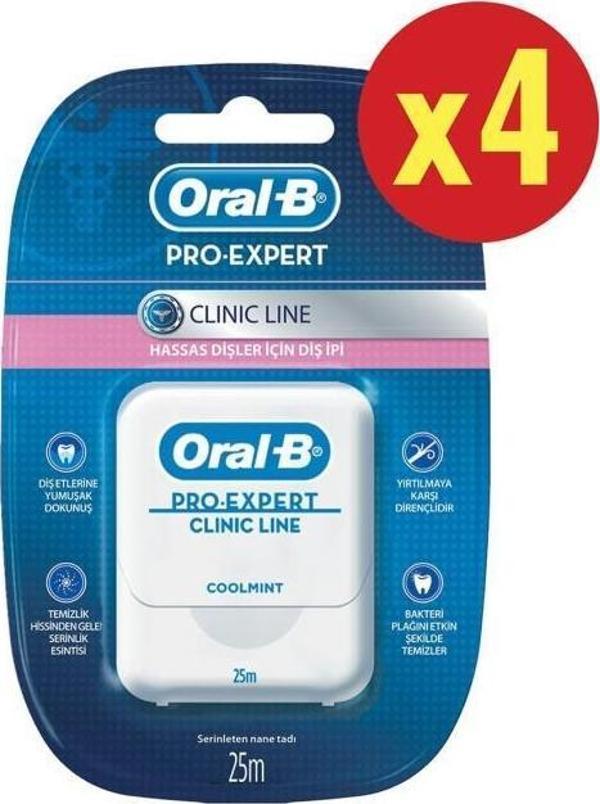 Oral-B Pro-Expert Clinic Line Diş İpi 25 m 4 Adet - Image 1