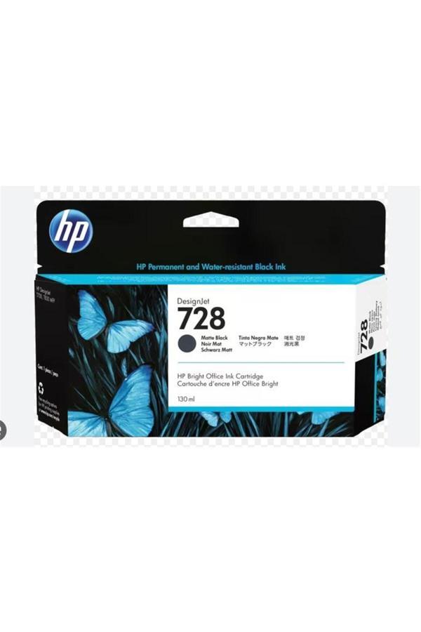 Hp 728 Matte Black Mat Siyah 130Ml Plotter Kartuşu 3Wx25A - Image 1