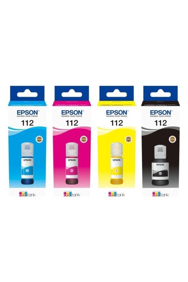 Epson 112 Siyah Renkli inal Şişe Mürekkep Takımı - Image 1