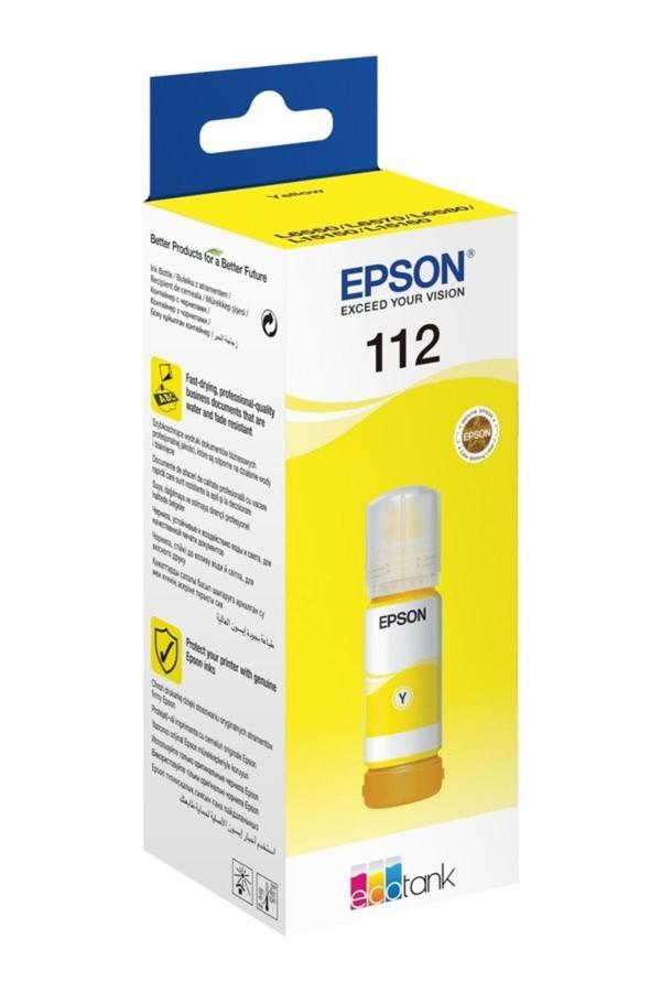 Epson L11160/L6550/L6570/L6580/L15150/L15160 112 Ecotank Pigment 6000 Sayfa Sarı - Image 1