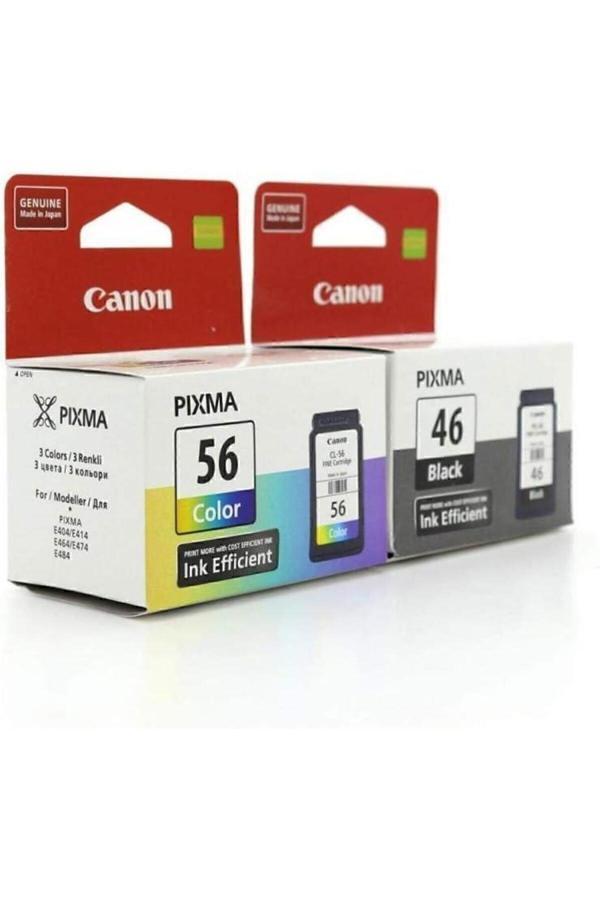 Canon Pg-46 Ve Cl-56 Pixma E404 Kartuş Seti Can-4656Pap - Image 1