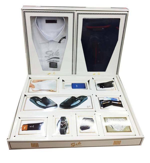 Şık 11 Parça Gömlek Pijama Full Damat Seti - Image 1