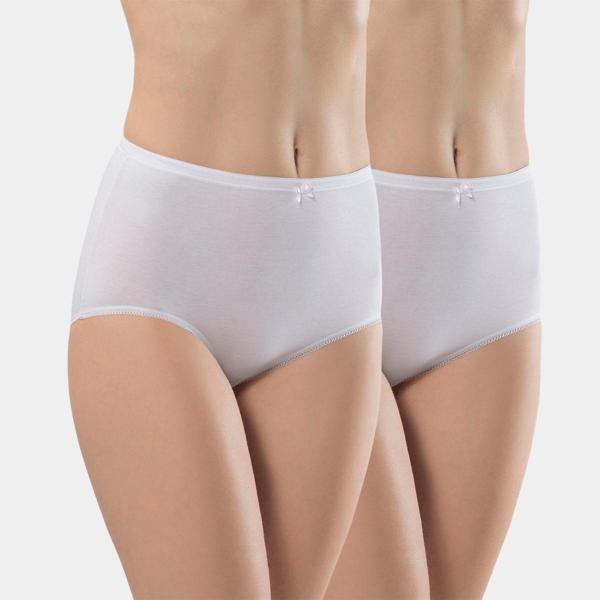 Türen Kadın Likralı Külot (2'li Paket) 281/Beyaz - Image 1
