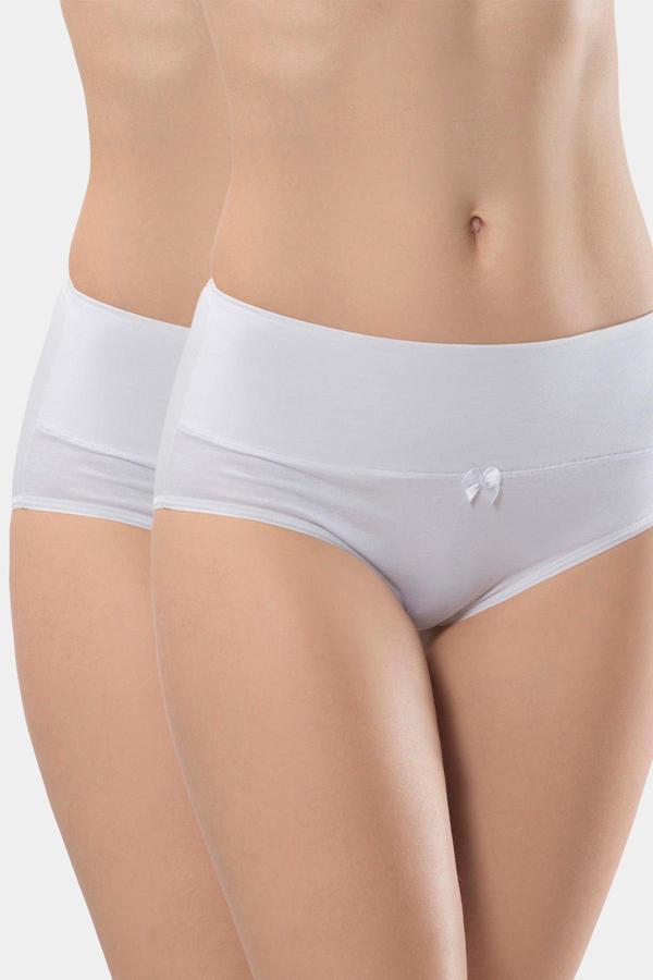Türen Kadın Likralı Külot (2'li Paket) 964/BEYAZ - Image 1
