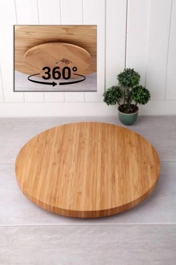 Balsa Bambu Dönder Sunumluk 30 cm - Image 1