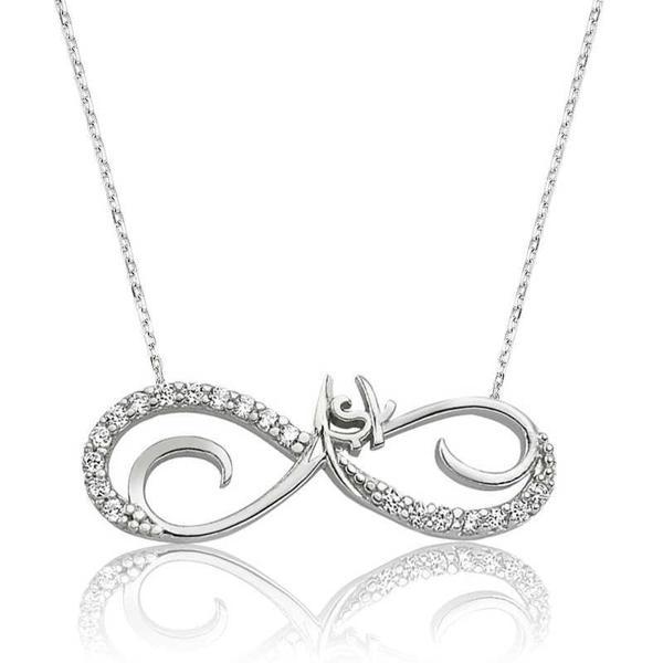 BlackCraft 925 Ayar Gümüş Sonsuz Aşk Kadın Gümüş Kolye (BC-ED0750) - Image 1