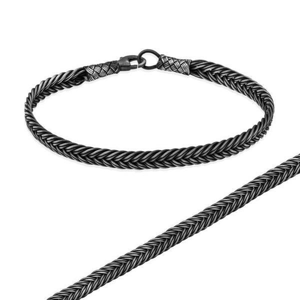 BlackCraft Gümüş El Sarması Kazaziye Unisex Bileklik (BC-C79869) - Image 1