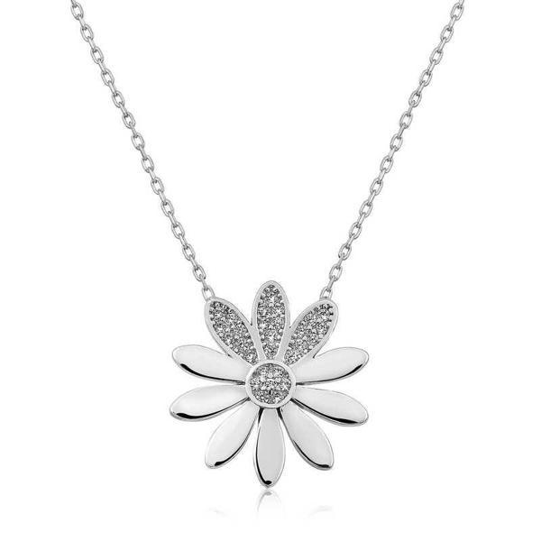 BlackCraft ​925 Ayar Gümüş Çiçek Kadın Gümüş Kolye (BC-E75307) - Image 1