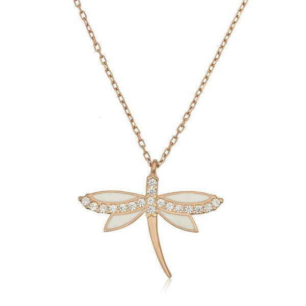 BlackCraft 925 Ayar Gümüş Yusufçuk Kadın Gümüş Kolye (BC-2F3FF6) - Image 1