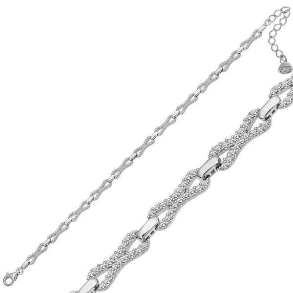 BlackCraft 925 Ayar Gümüş Zirkon Taşlı Kadın Bileklik (BC-04C823) - Image 1