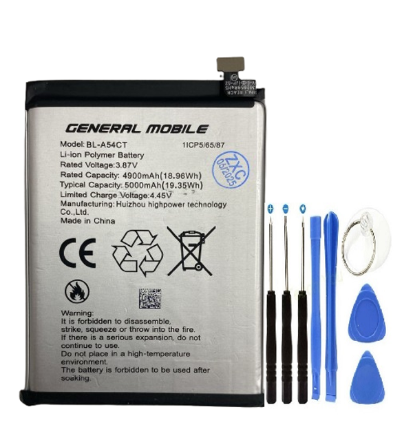 General Mobile GM24 Pro Pil Batarya BL-A54CT + Tamir Set - Image 1
