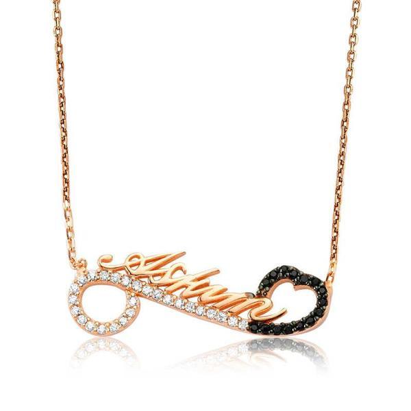 BlackCraft 925 Ayar Gümüş Aşkım Yazılı Kalpli Kadın Gümüş Kolye (BC-EDFAB9) - Image 1