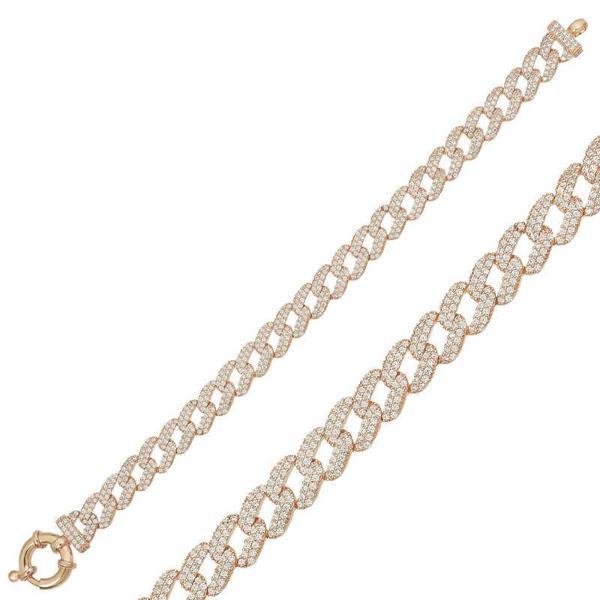 BlackCraft 925 Ayar Gümüş Rose Taşlı Gurmet Bileklik (BC-84E053) - Image 1