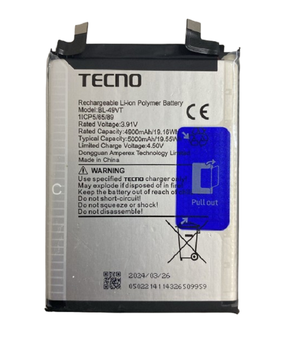 Tecno Camon 30 Pil Batarya BL-49VT 5000 mAh - Image 1