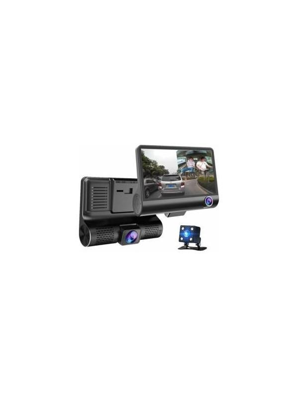 1080P Yol Kayıt 3 Kameralı Araç İçi Kamera Sistemi Gece Görüş+ Geri Vitesli DX400 - Image 1