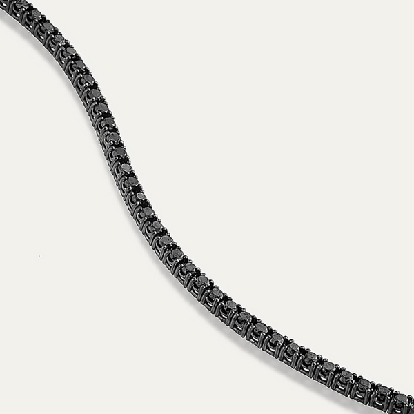 BlackCraft 925 Ayar Gümüş Siyah Taşlı Su Yolu Bileklik (BC-8B5753) - Image 1