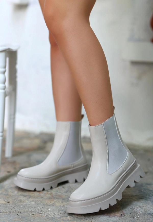 İdimilla Bluen Bej Cilt Bot - Image 1
