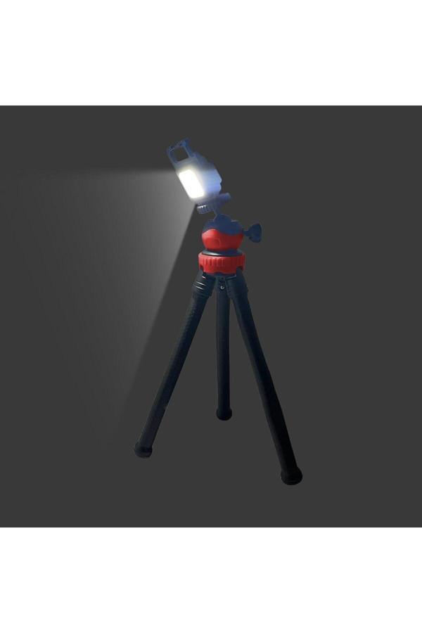 Coverzone Esnek 30Cm Ahtapot Tripod İle Birlikte Mini Usb Su Geçirmez El Feneri Şarj Edilebilir El Feneri - Image 1