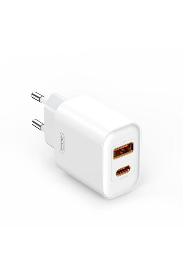 Xo Ce12 Çoklu Hızlı Şarj Adaptörü,2 Cihaza Kadar Şarj,1 Type-C 1 Usb-A,20W Max Power,Akım Korumalı - Image 1