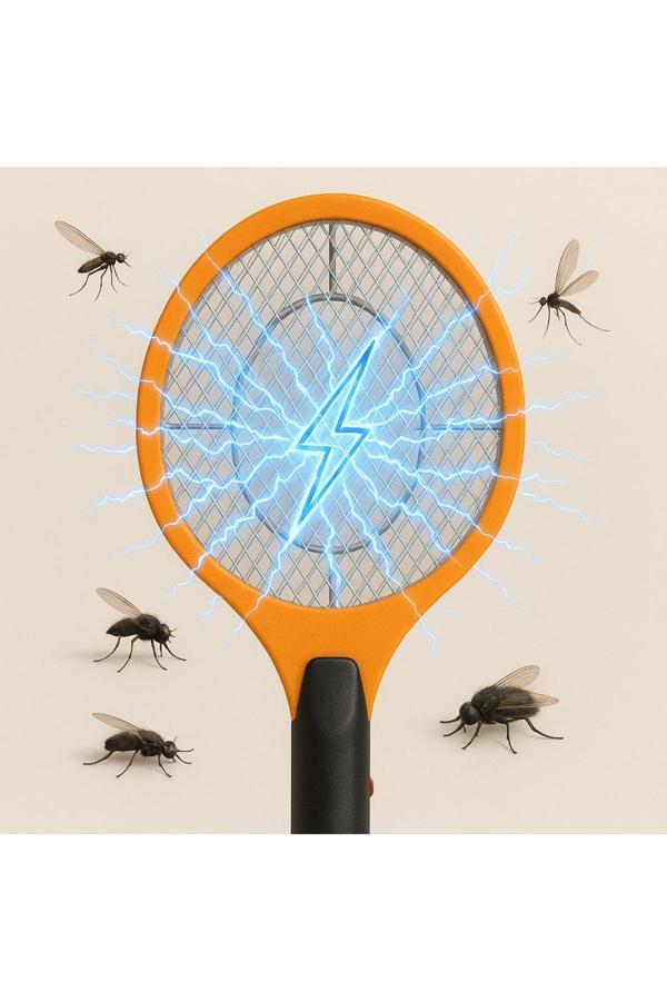Coverzone Şarjlı Sinek Öldürücü Sc-18 - Bas-Çek Düğmeli, Taşınabilir, 50X20 Cm, Dahili Fişli, Turuncu Renk - Image 1