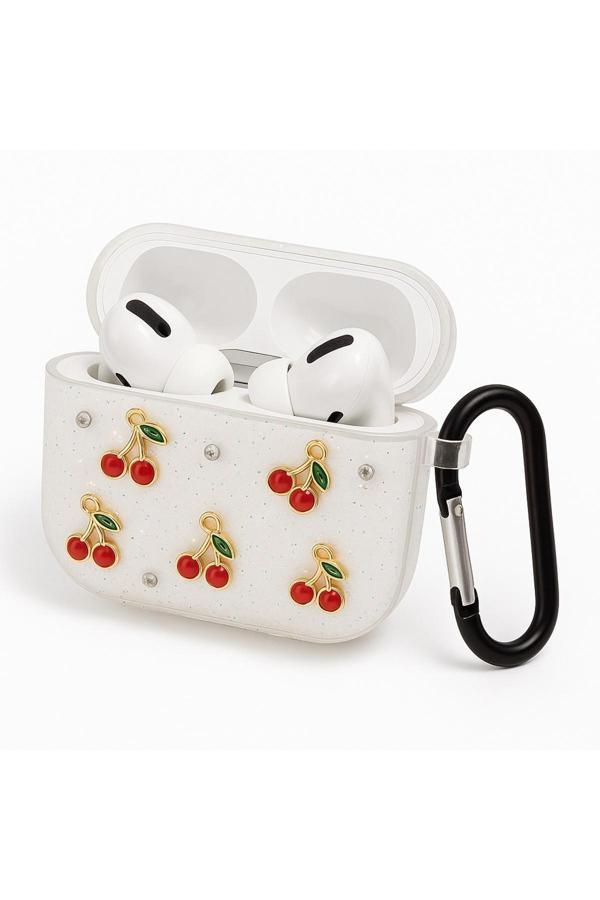 Coverzone Airpods 4. Nesil İle Uyumlu Sert Silikon Kılıf Şeffaf Simli Koruyucu Askı Aparatlı - Image 1