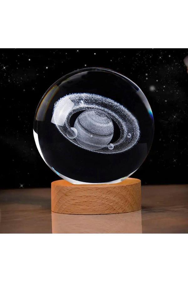 Coverzone Cam Küre Işıklı Masaüstü Aydınlatma Oda Ve Salon Gece Lambası Dekoratif 6Cm X 6Cm Peri - Image 1