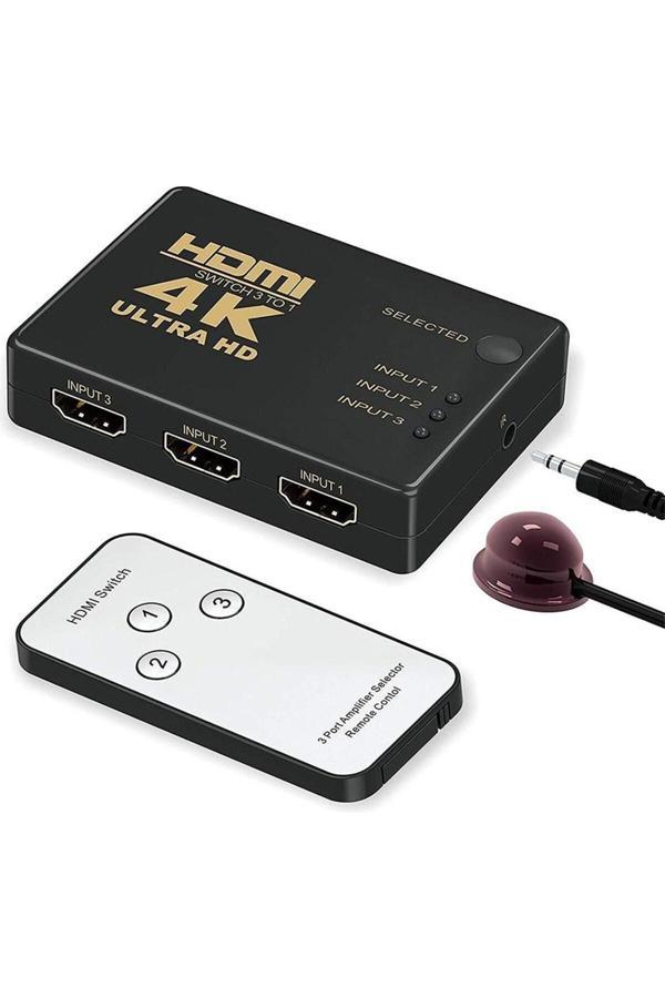 Coverzone Tv Için Hdmi Çoklayıcı 3 Port 4K Kumandalı Ultra Hd Hdmı Switch Splitter 5Port4Khdmi - Image 1