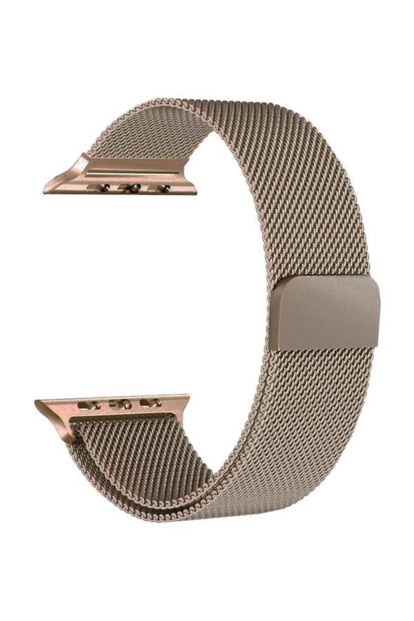 Coverzone Apple Watch Için 42Mm Mıknatıslı Metal Kayış Kordon Black Gold - Image 1
