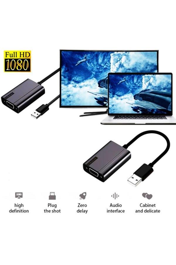 Coverzone Usb To Vga Adaptör Çevirici Lc07-Vga - Image 1