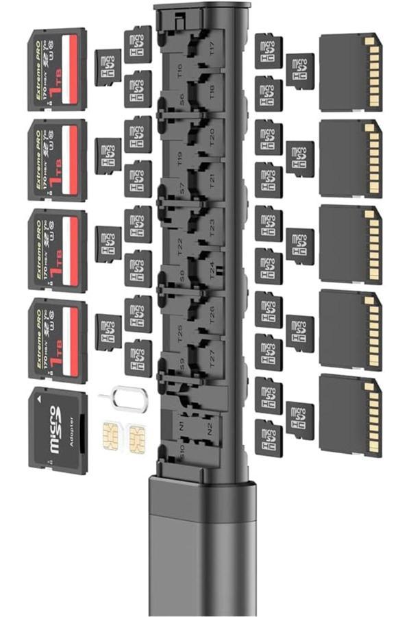 Coverzone Microsd İçin Budi Alaşımlı Hafıza Kartı Depolama Çubuğu - Tam Sd Ve Nano Sim Düzenleyici Dc536Cb - Image 1
