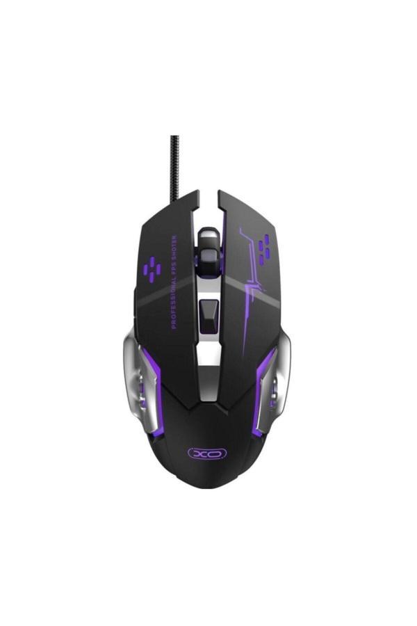 Xo Rgb Işıklı Hassas Dpi Ayarlı Mekanik Hisli Hasır Kablolu Profesyonel Gamer Oyuncu Mouse - Image 1