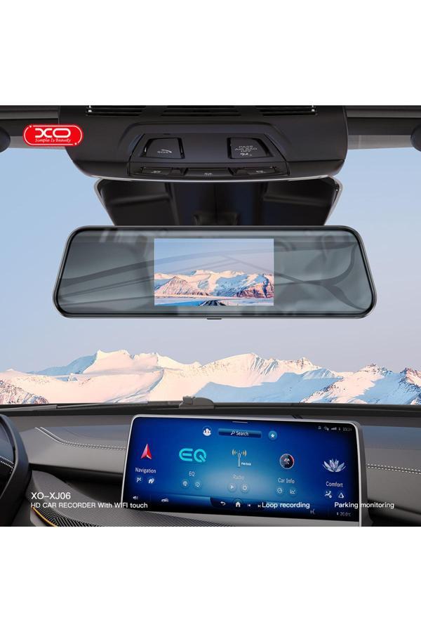 Xo Xj06 Araç İçi Hd Kamera Dikiz Aynası,5 İnç Ips,1080Phd,Park İzleme,G-Sensörü,Arka,Ön Kamera,200Mah - Image 1