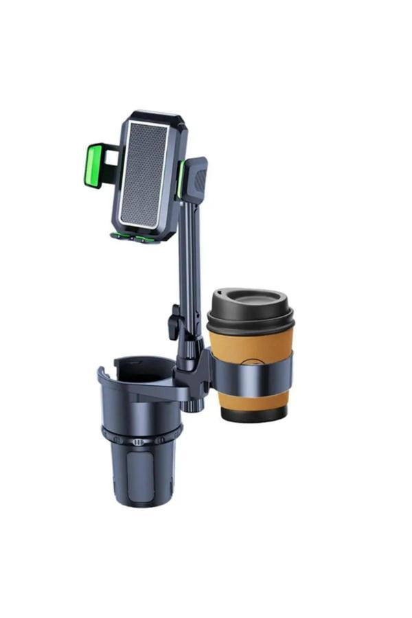 Coverzone Araç İçi Telefon Tutucu Ve Çift Bardak Tutuculu Büyük Boy 40 Cm Yükseklik Fonksiyonel Sb-3066S - Image 1