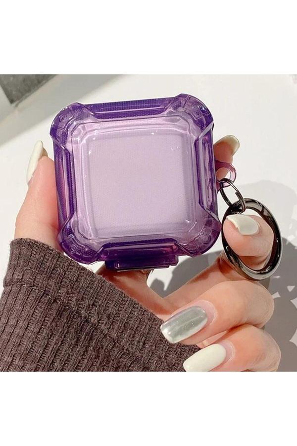 Coverzone Galaxy Buds Pro İle Uyumlu Transparan Şeffaf Renkli Forever Kancalı Sert Koruma Kirden Koruyan - Image 1